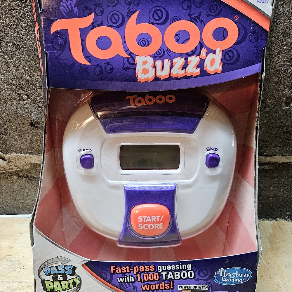 taboo buzzed handheld game
